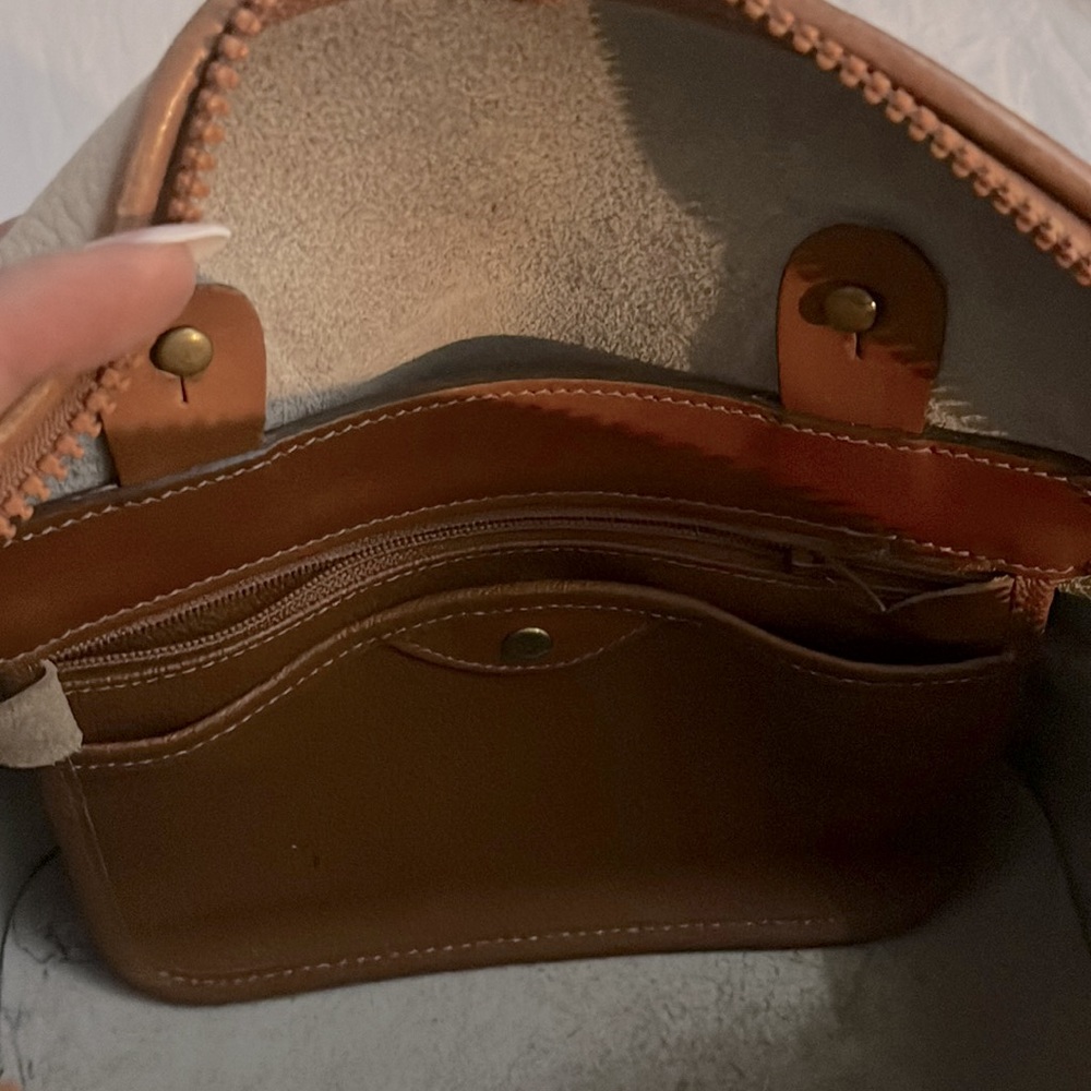 Dooney & Bourke Satchel cream & leather handbag - Picture 5 of 6